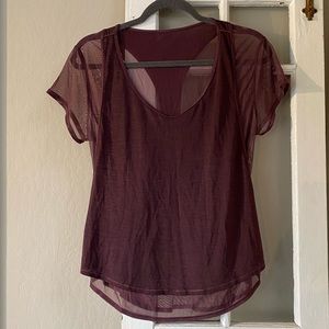 Lululemon Set the Course Workout shirt